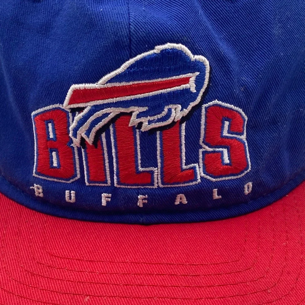 BUFFALO BILLS NFL Team Apparel Snapback Hat Youth Blue Red Cotton Vintage Style